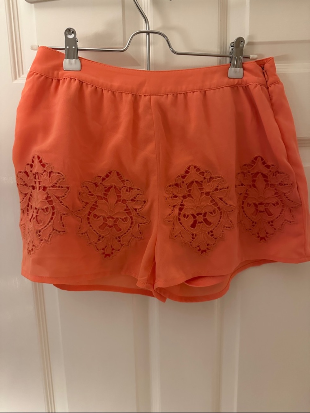 Women's Coral Lace Appliqué Shorts